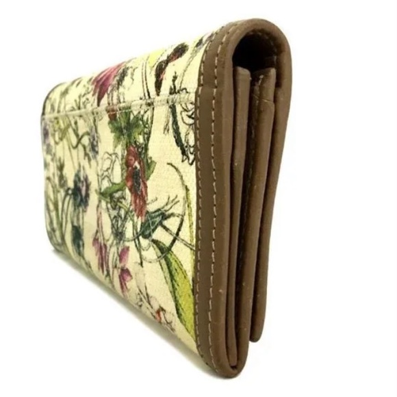 Gucci Wallet Long Floral Canvas Leather Bifold, authentic - Picture 5 of 10